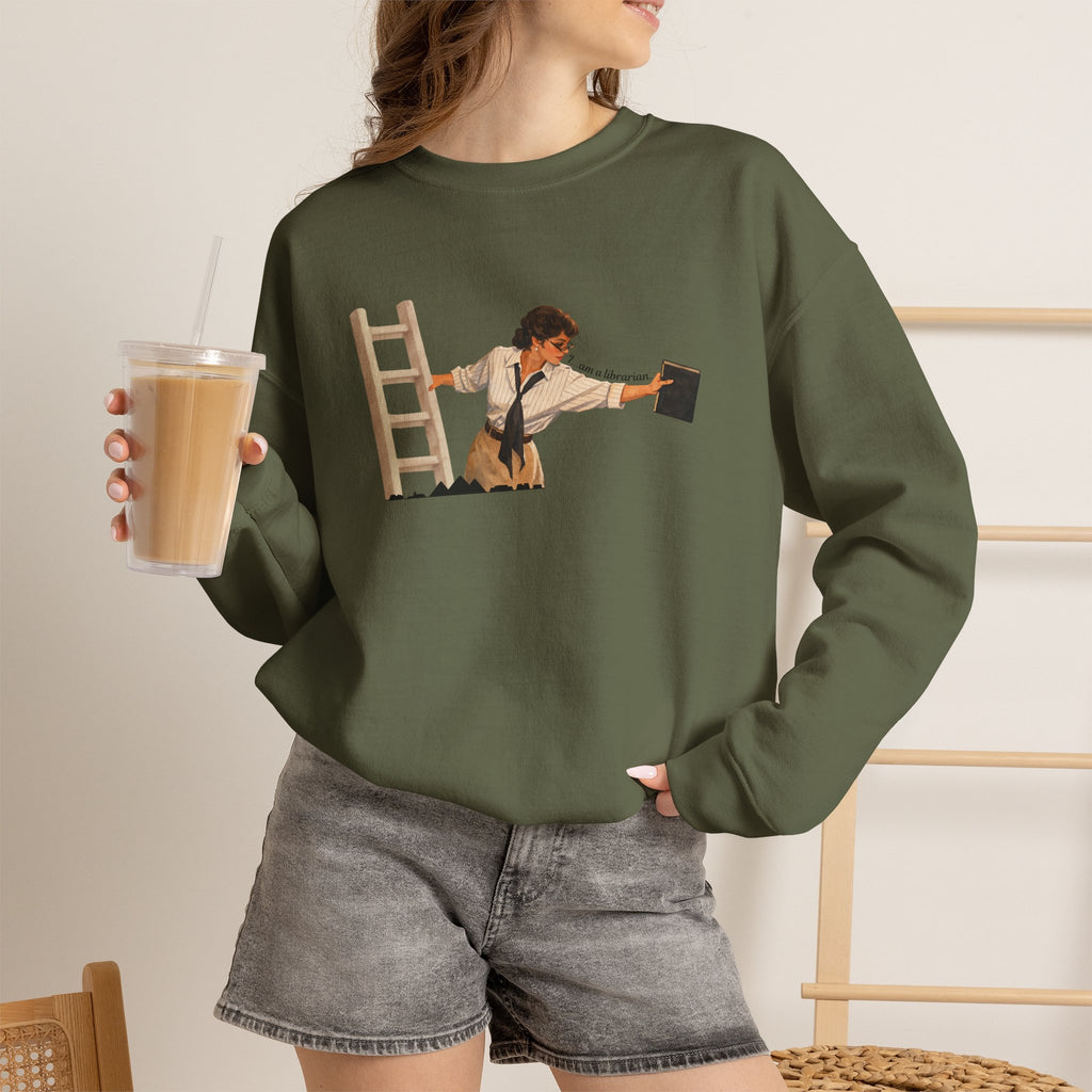 Vintage Evelyn Librarian Crewneck Sweatshirt