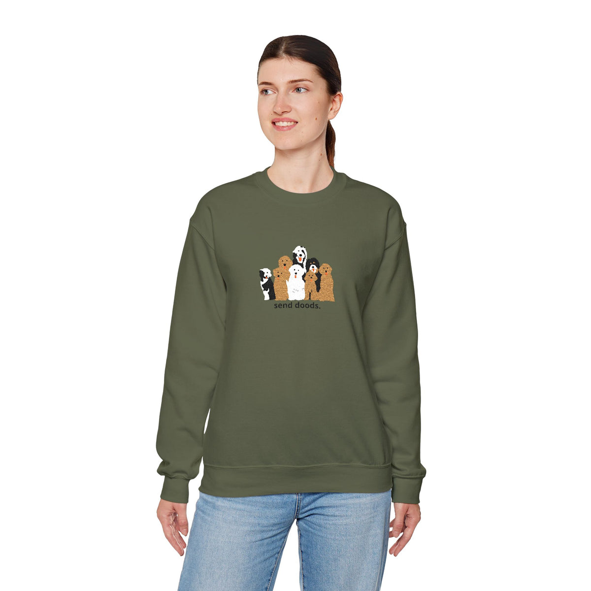 Embroidered Send Doods Crewneck Sweatshirt