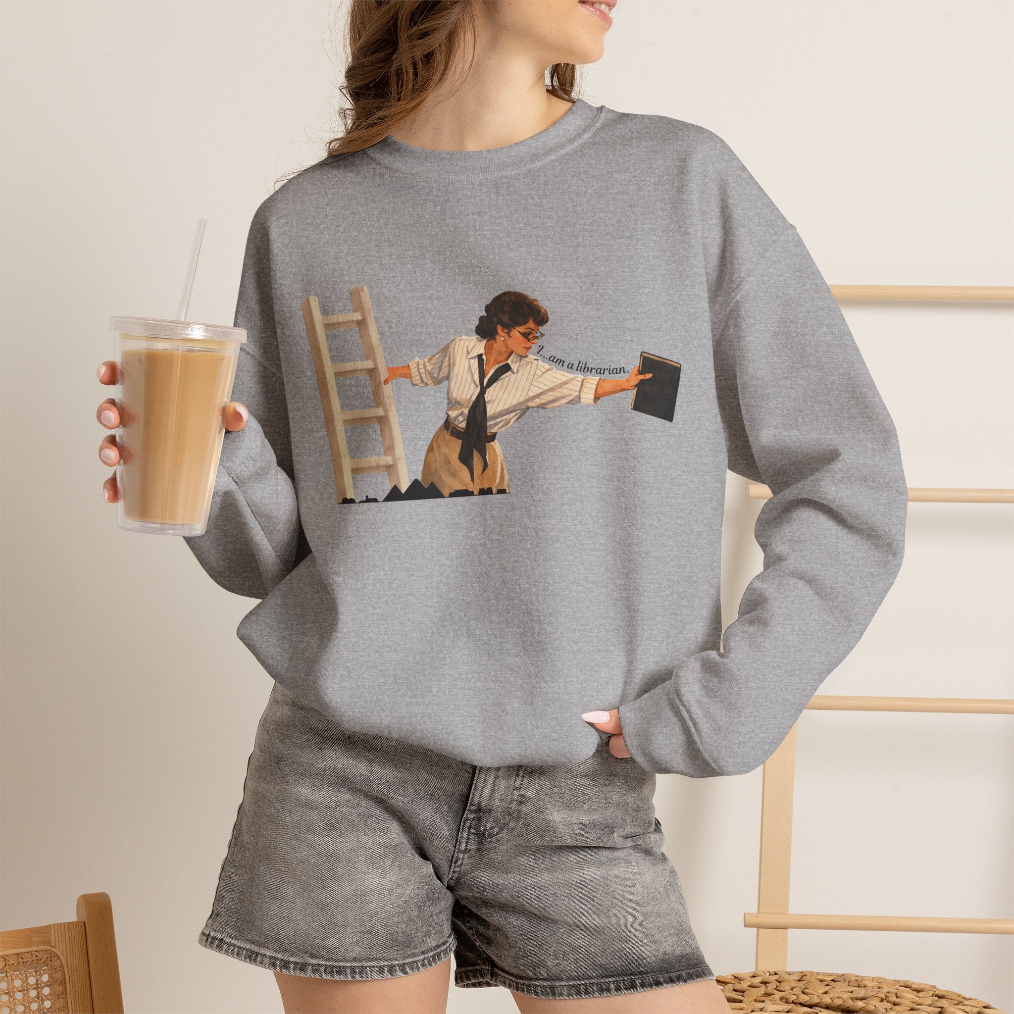 Evelyn Librarian Crewneck Sweatshirt