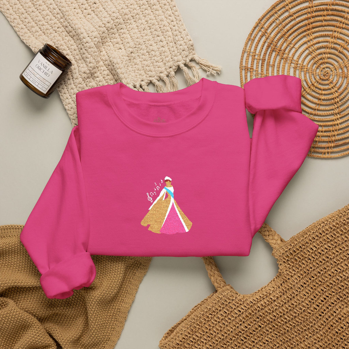 Embroidered Princess Crewneck Sweatshirt