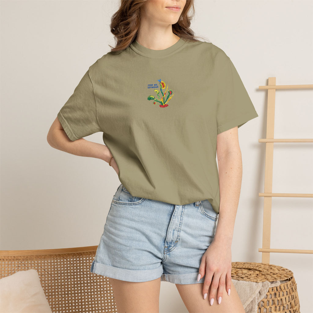 Feed Me Seymour Embroidered Tee