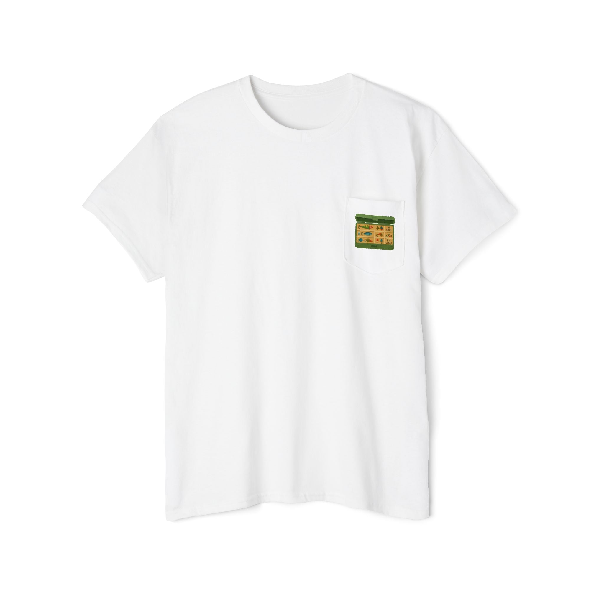 Fishing Illustration Pocket Tee