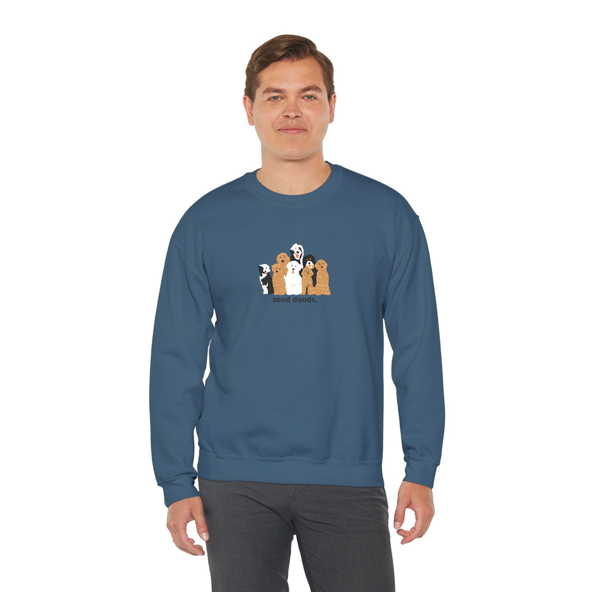 Embroidered Send Doods Crewneck Sweatshirt