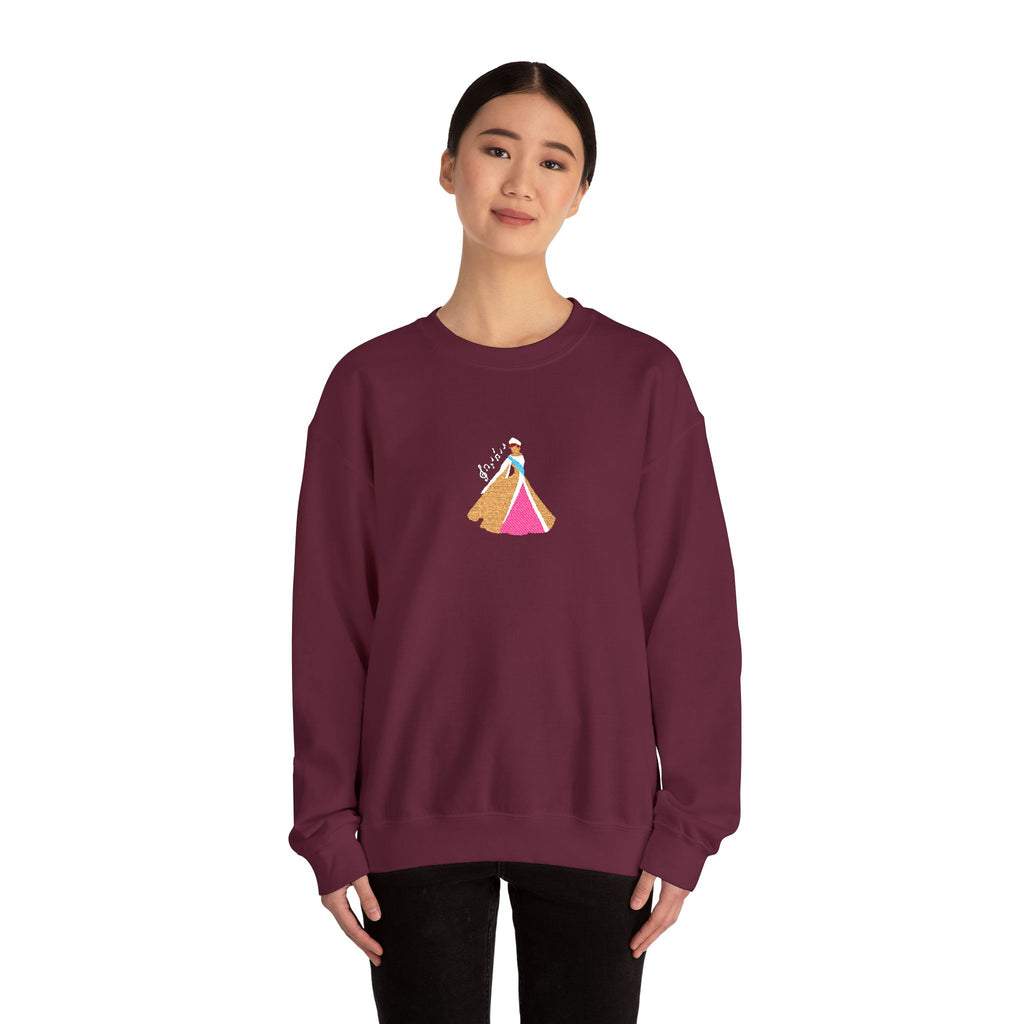 Embroidered Princess Crewneck Sweatshirt