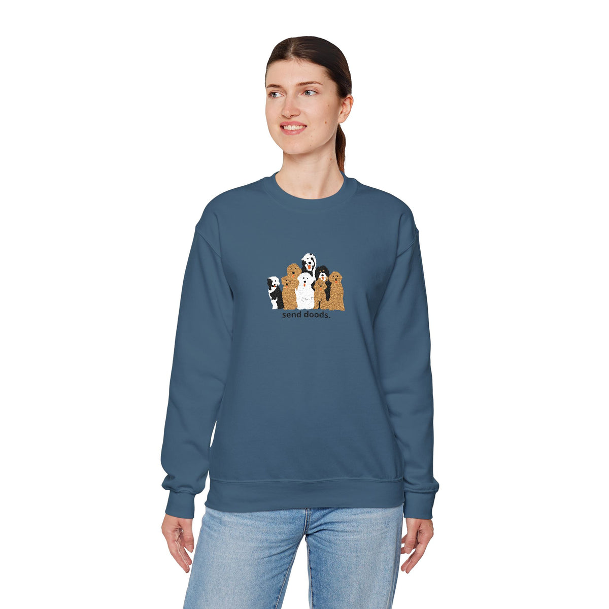 Embroidered Send Doods Crewneck Sweatshirt