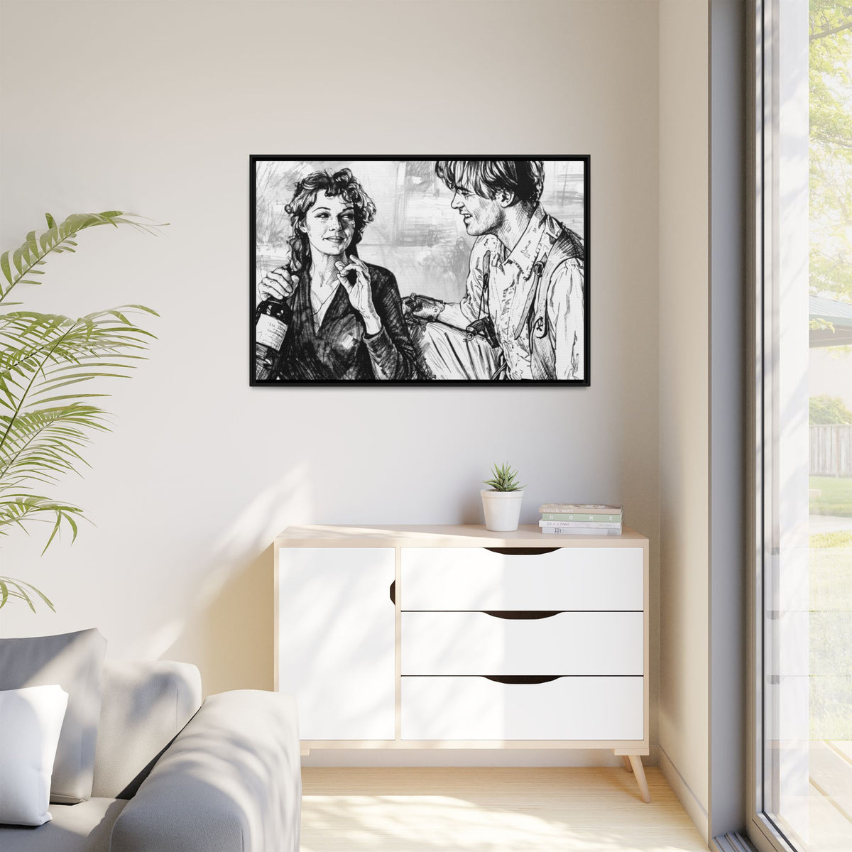 Rick & Evelyn Framed Canvas