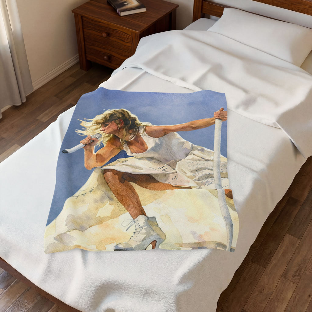 Music Lover Poet Plush Blanket