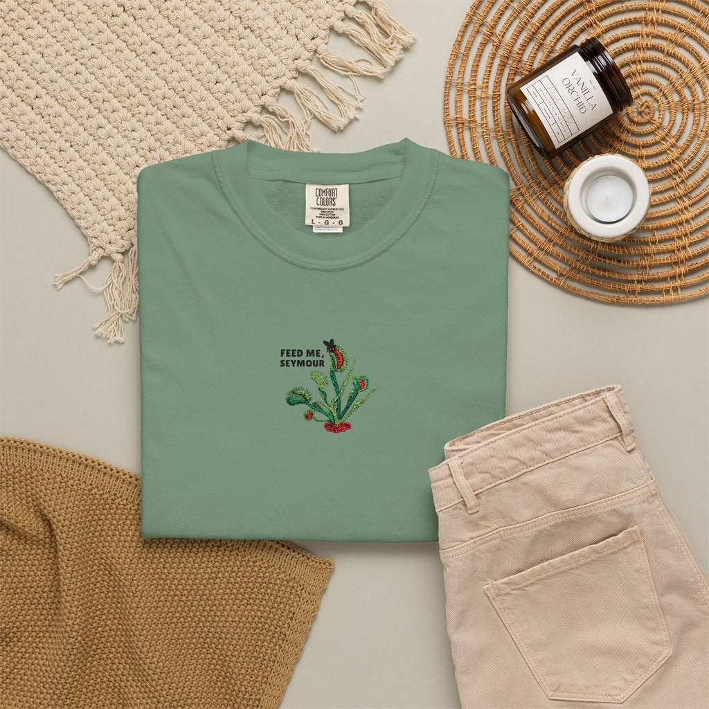 Embroidered Feed Me Seymour Tee