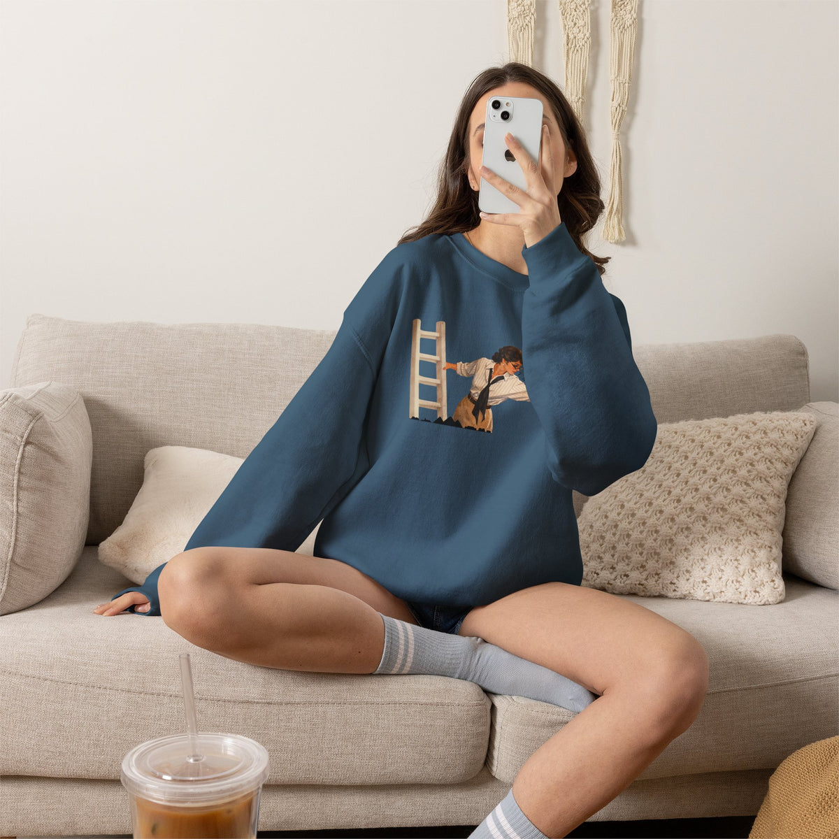 Vintage Evelyn Librarian Crewneck Sweatshirt