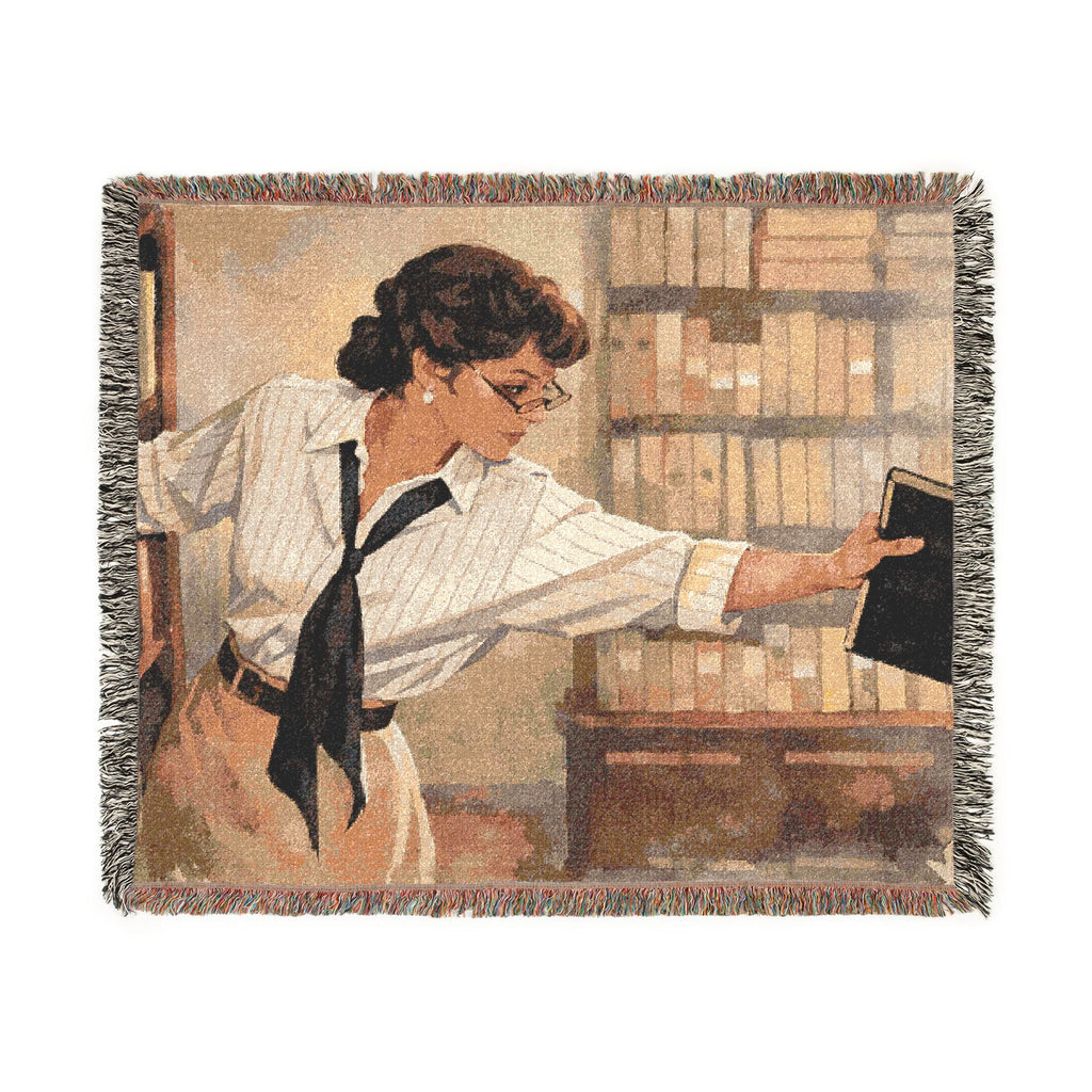 Evelyn Librarian Woven Blanket