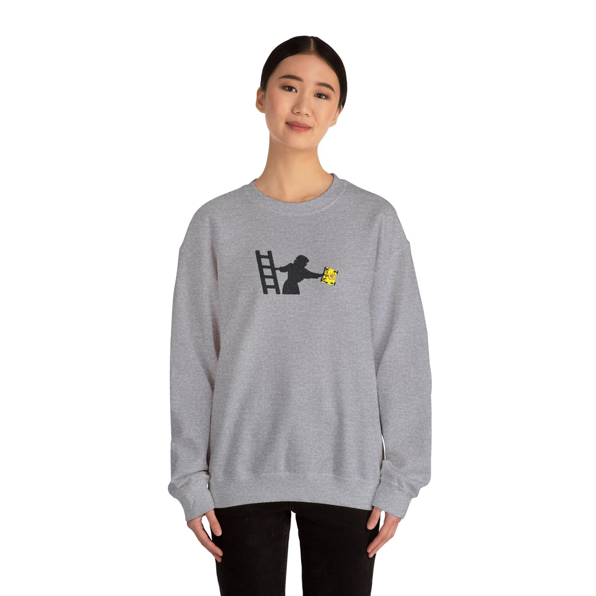 Embroidered Evelyn Librarian Crewneck Sweatshirt