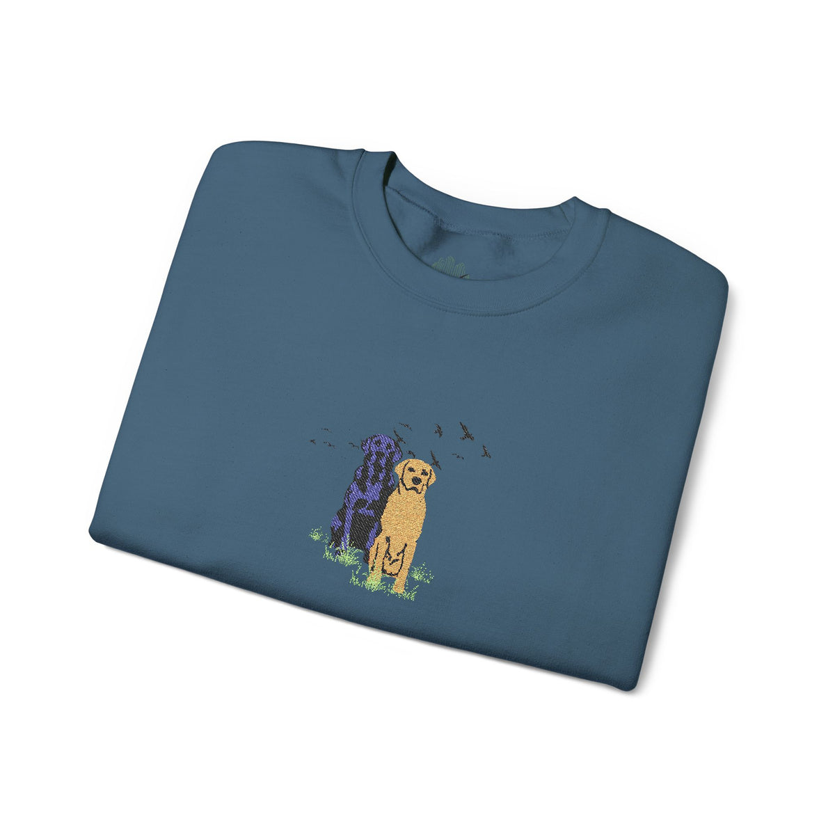 Embroidered Dog Crewneck Sweatshirt