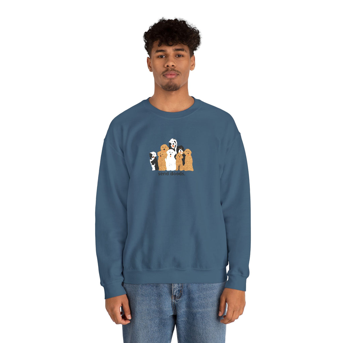 Embroidered Send Doods Crewneck Sweatshirt