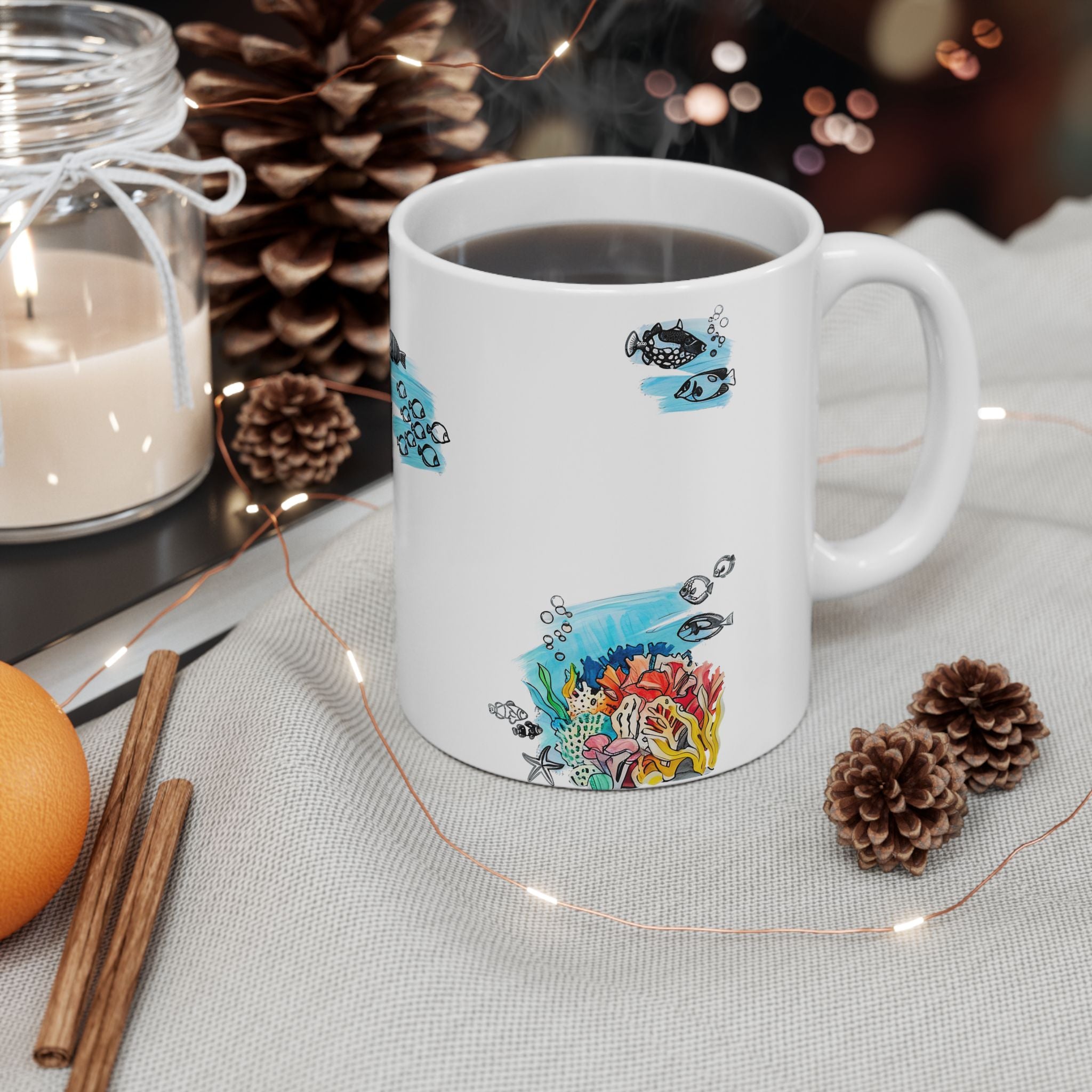 Under The Sea Doodle Coffee Mug