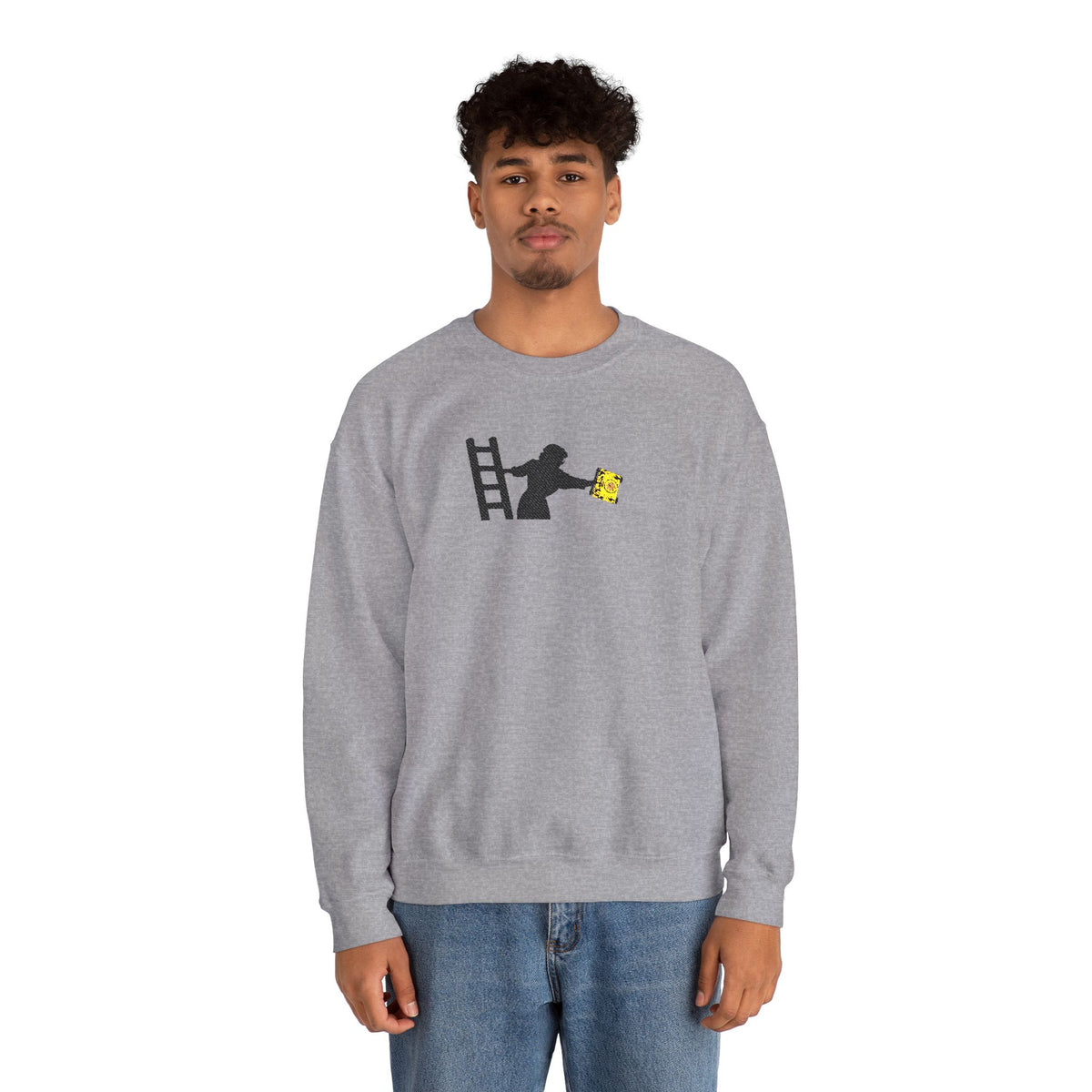 Embroidered Evelyn Librarian Crewneck Sweatshirt