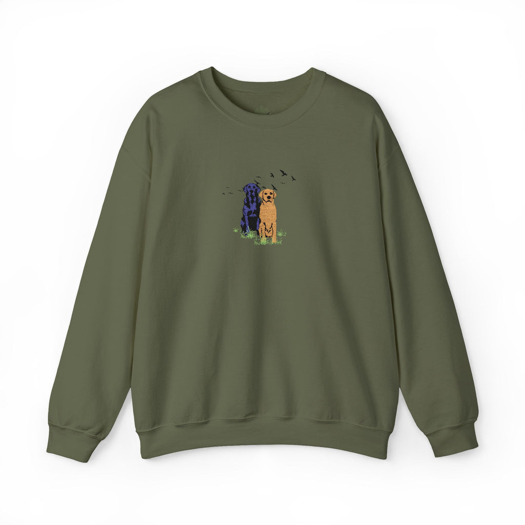 Embroidered Dog Crewneck Sweatshirt