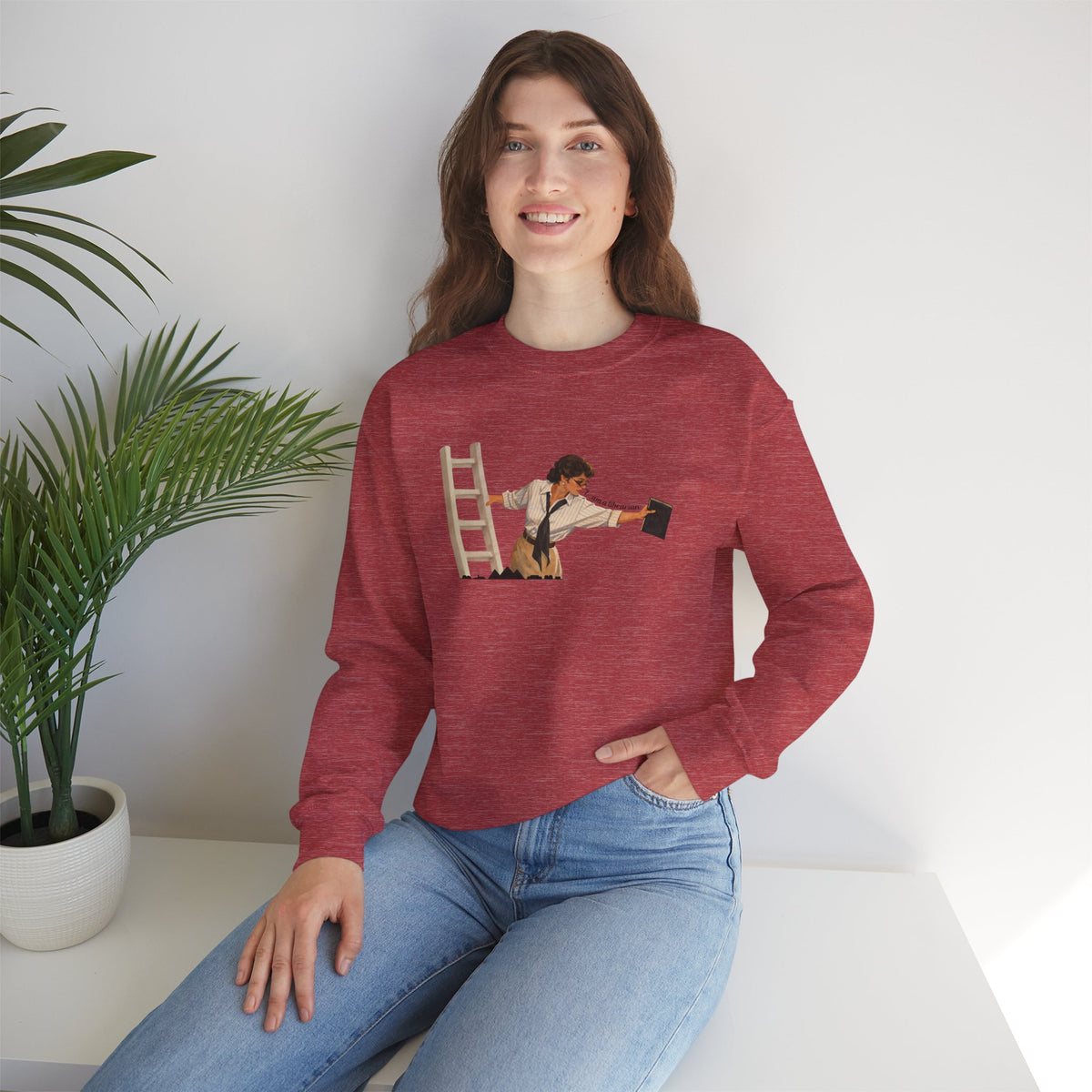 Vintage Evelyn Librarian Crewneck Sweatshirt
