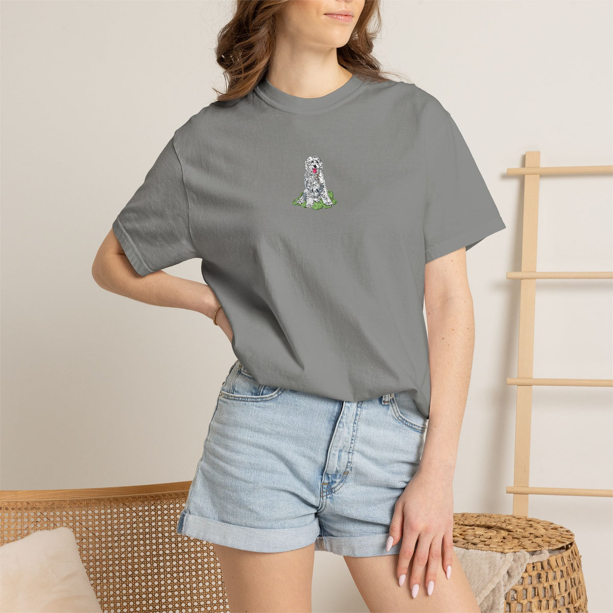Sheepadoodle Embroidered Tee