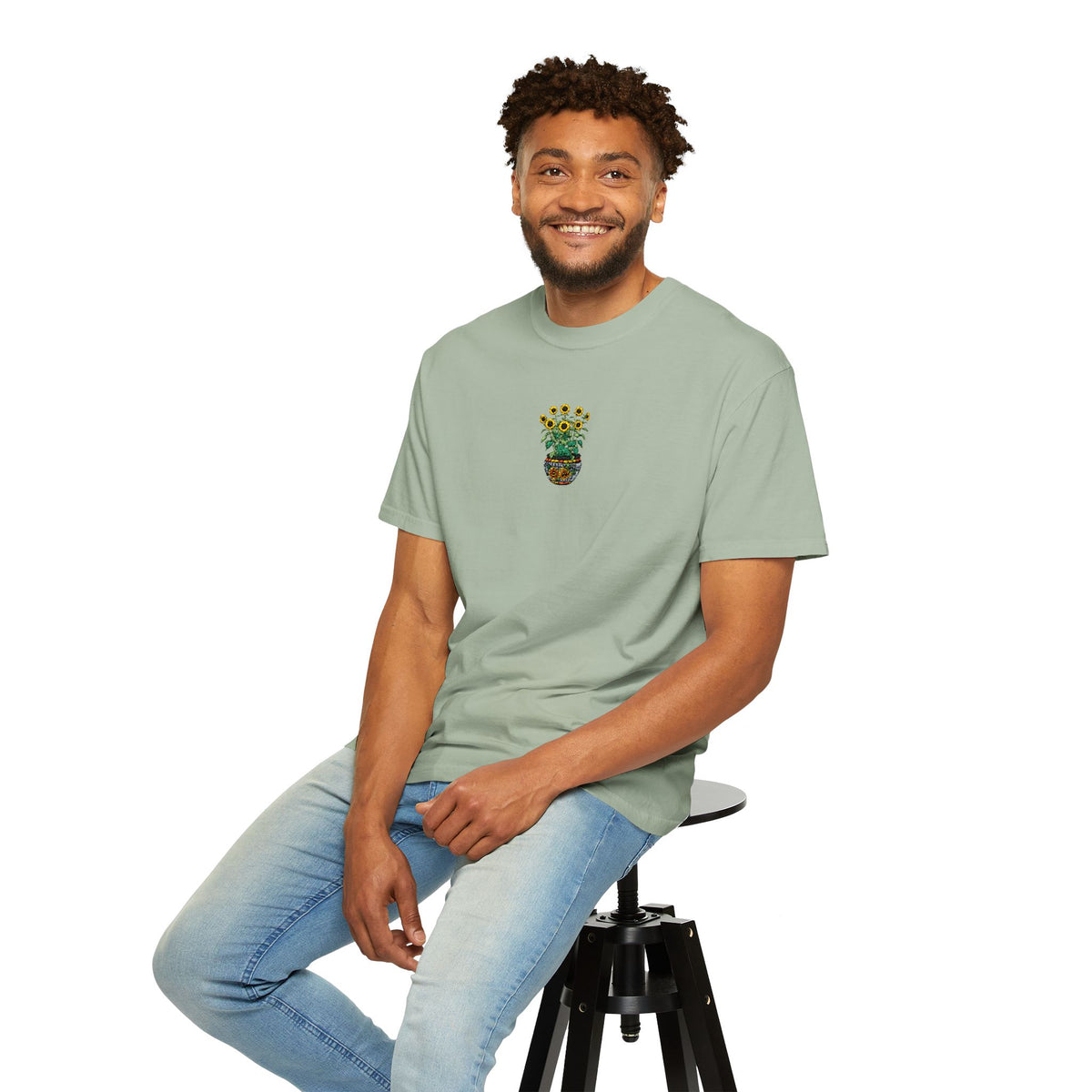 Embroidered Sunflower Tee