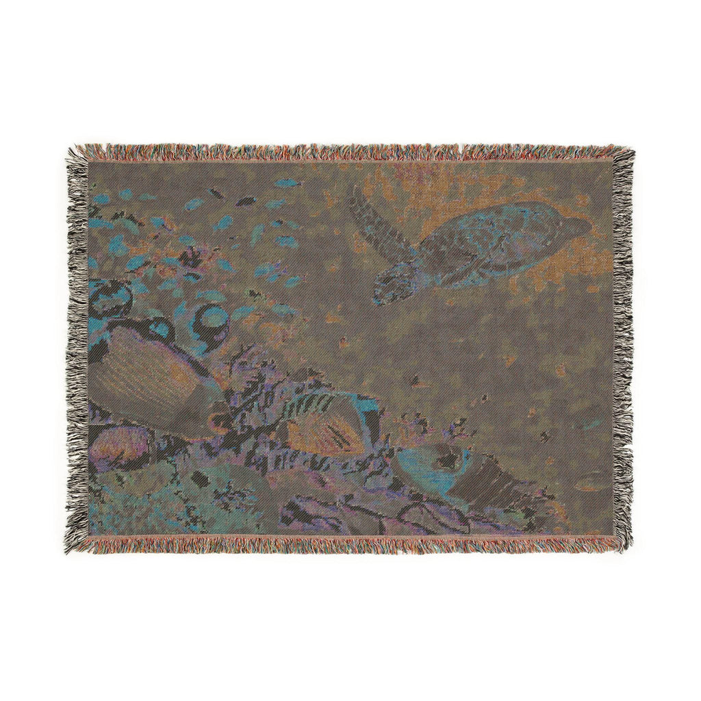 Ocean Tapestry Cotton Woven Blanket