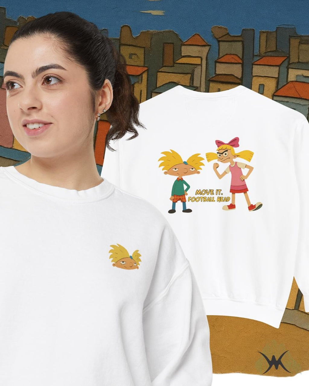 90s Cartoon Inspired Arnold Helga Sweatshirt