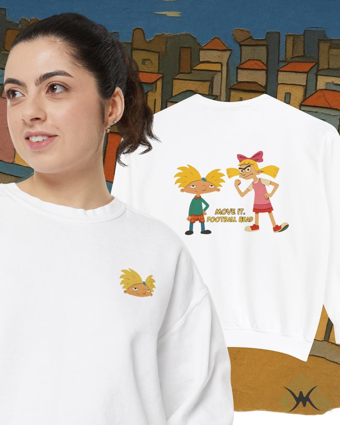 90s Cartoon Inspired Arnold Helga Sweatshirt